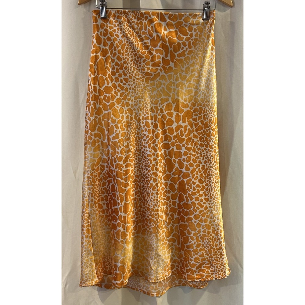 Vintage Hot Kiss Stretchy Maxi Skirt Sz M Y2K Hippie Leopard Print